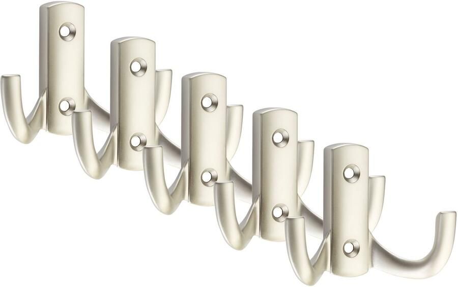 Sotech 5 stuks Kapstokhaken JULIE STRONG Kort Roestvrijstalen Afwerking mat Nieuwe solide uitvoering voor garderobes