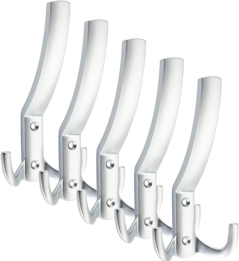Sotech 5 stuks Kapstokhaken JULIE STRONG Lang Chroom mat Nieuwe solide versie kapstokhaken
