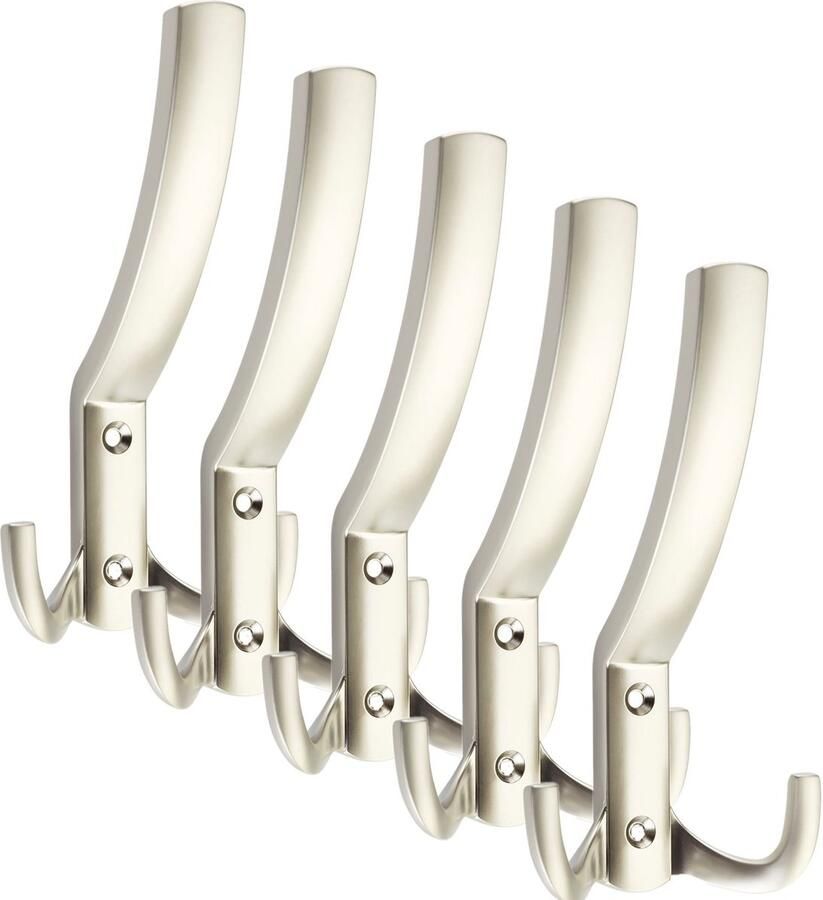 Sotech 5 stuks Kapstokhaken JULIE STRONG Lang Roestvrijstalen Afwerking mat Nieuwe solide uitvoering wandhaken