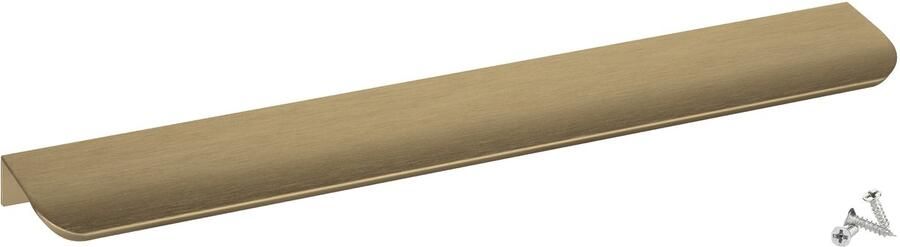 Sotech 5 stuks meubelgrepen blank Tommy messing look geborsteld 300 mm keukengrepen voor binnen frontmontage incl. bevestigingsschroeven