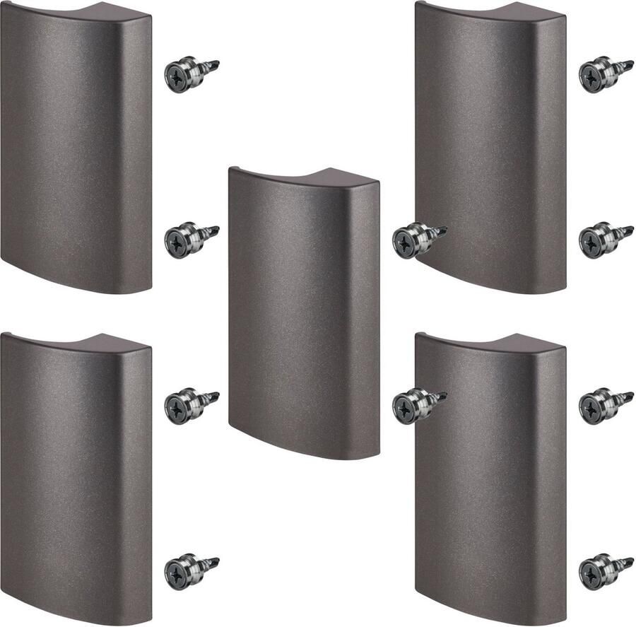 Sotech 5 x balkondeurgreep SEJA II aluminium antraciet 85 x 40 x 20 mm deurgreep terrasdeurgreep