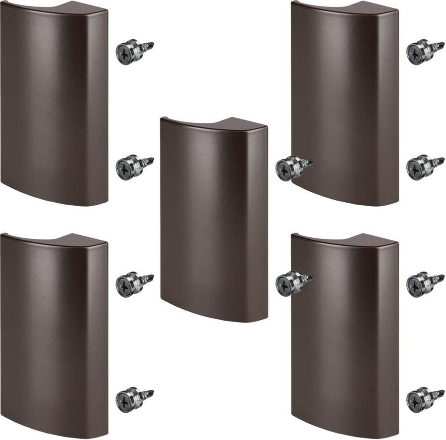 Sotech 5 x balkondeurgreep SEJA II aluminium bruin 85 x 40 x 20 mm deurgreep terrasdeurgreep