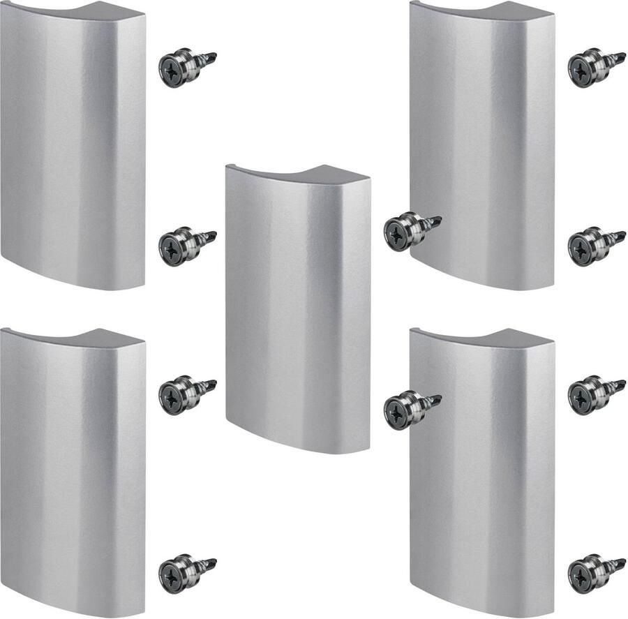 Sotech 5 x balkondeurgreep SEJA II aluminium zilverkleurig 85 x 40 x 20 mm deurgreep terrasdeurgreep