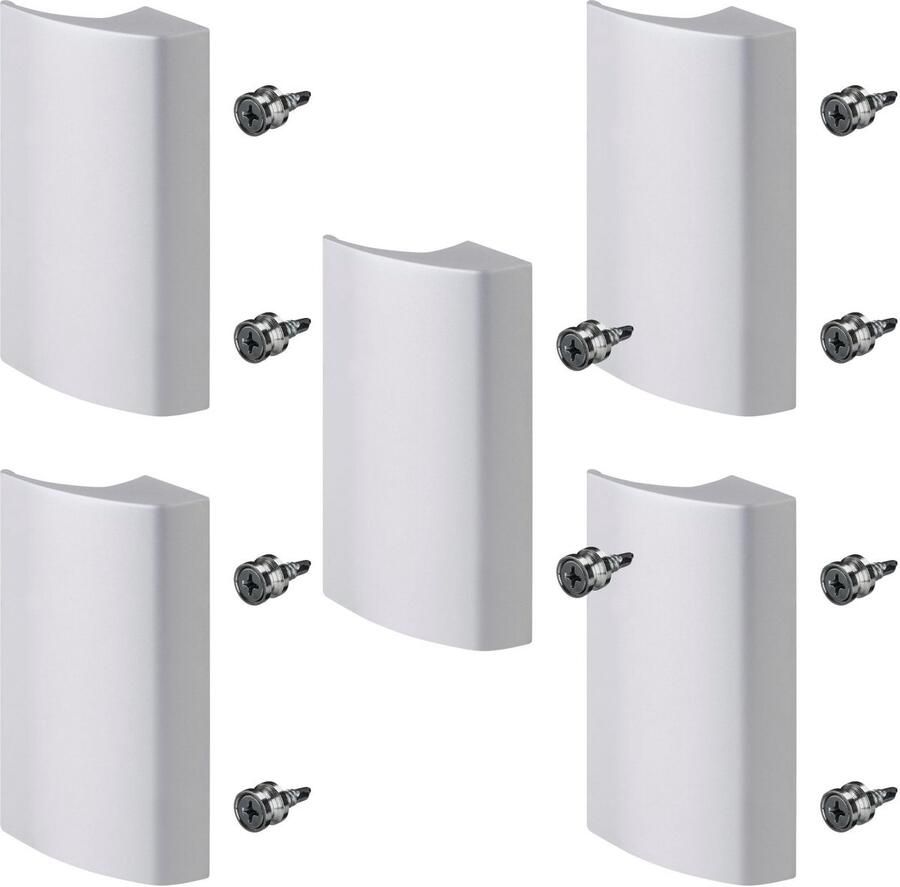 Sotech 5 x balkondeurgreep SEJA II geanodiseerd aluminium 85 x 40 x 20 mm deurgreep terrasdeurgreep