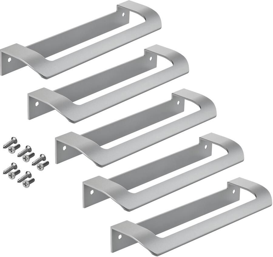 Sotech 5 x Meubelgreep LYS Boorgatafstand 160 mm Chroom mat Design handgreep van