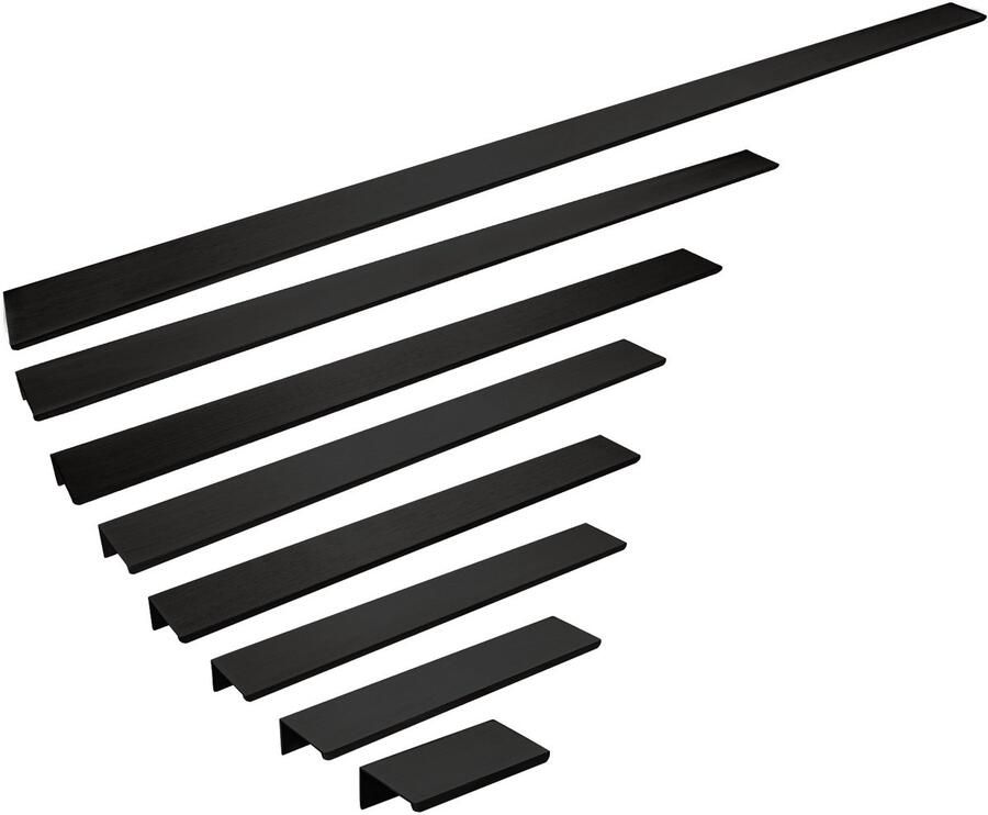 Sotech 5 x Meubelgreep SEARL Lengte 380 mm Zwart geanodiseerd Greeplijst van