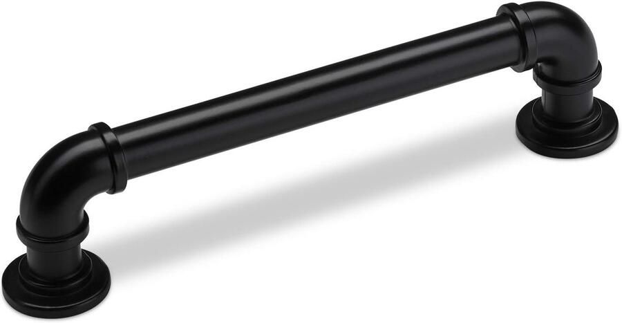 Sotech 5 x Meubelgreep TUBEOS Boorgatafstand 128 mm Zwart Beugelhandgreep van