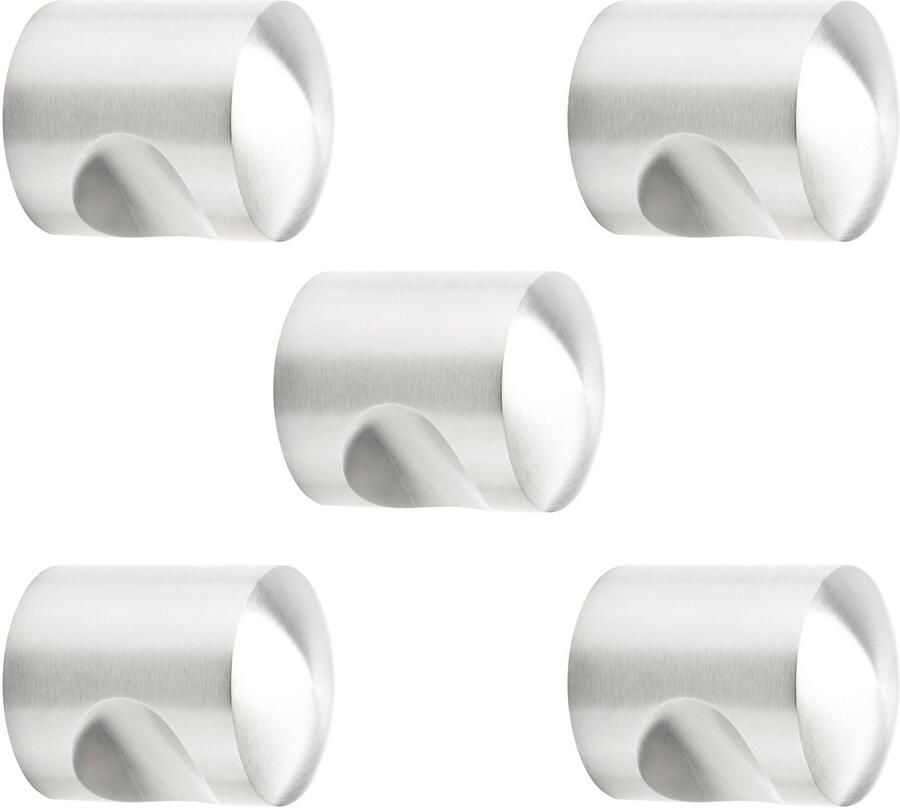 Sotech 5 x Meubelknop EK01 Ø 15 mm Roestvrij staal geborsteld Roestvrij stalen knop van