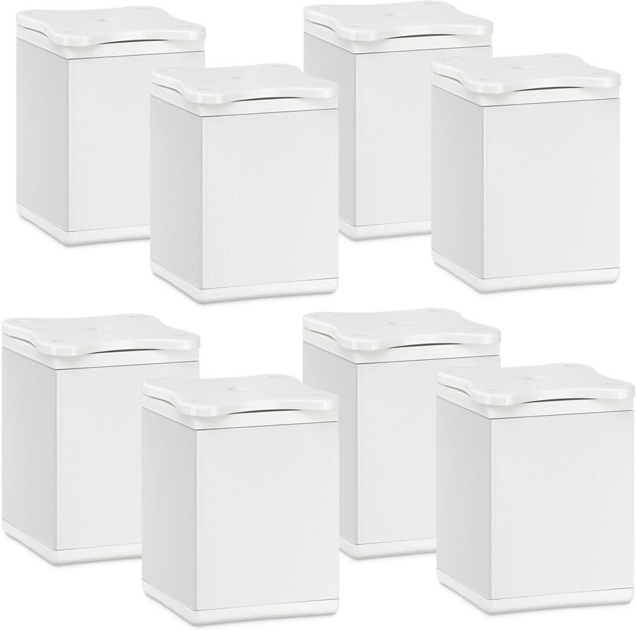 Sotech 8 St. Meubelvoet Quebec 60 mm (+ 10 mm) 40 x 40 mm wit hoogteverstelbare meubelpoten van aluminium van