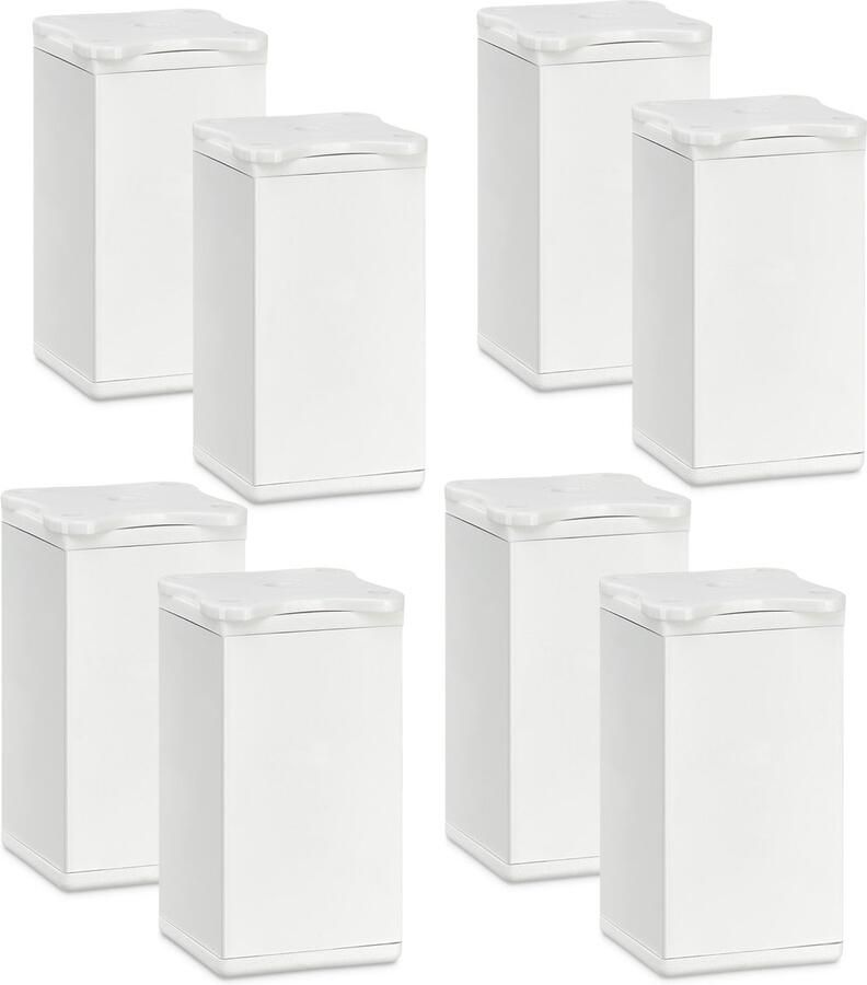 Sotech 8 St. Meubelvoet Quebec 80 mm (+ 10 mm) 40 x 40 mm wit hoogteverstelbare meubelpoten van aluminium van