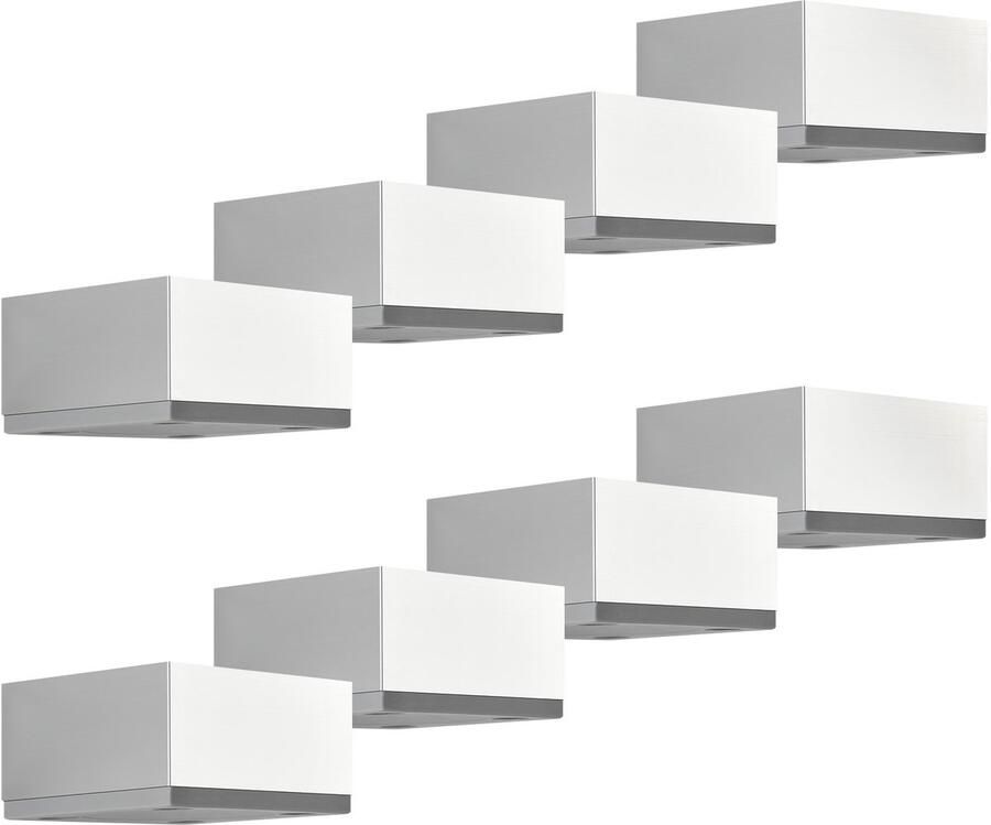 Sotech 8x meubelvoeten MOTEL 65 x 65 mm hoogte 35 mm gepolijst chroom van