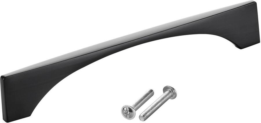 Sotech aluminium meubelgreep BLACKLINE XIV BA 128 mm mat zwart (lengte 145 mm breedte 4 mm hoogte 24 mm) design vitrinegreep