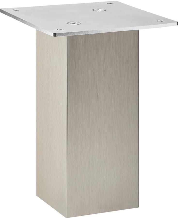 Sotech Barconsole recht (70 x 70 mm hoogte 170 mm draagvermogen 30 Kg look roestvrij staal) Steunvoet voor houten of glazen bladen