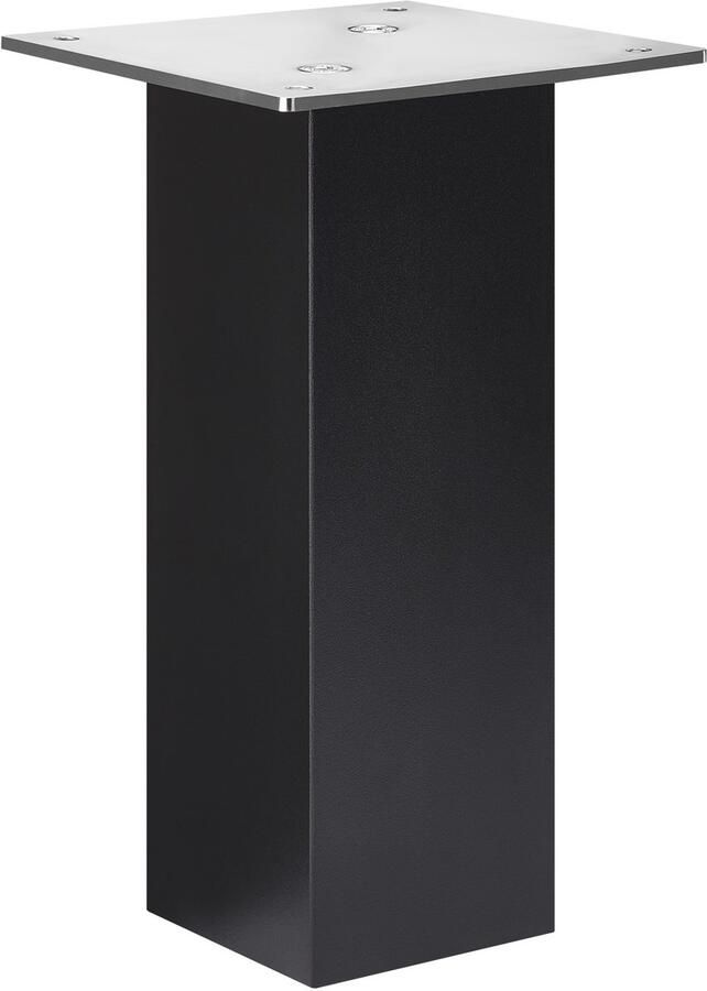 Sotech Barconsole recht (70 x 70 mm hoogte 210 mm 30 kg draagvermogen zwart) Baliesteun voor houten of glazen bladen