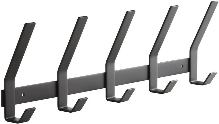 Sotech Blackline ALBA (groot) Kledingstang 450 mm met 5 haken zwart gepoedercoat Garderobestang