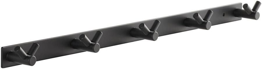 Sotech Blackline CORA V-haakrail 450 mm met 5 haken zwart wandkapstok Kapstok