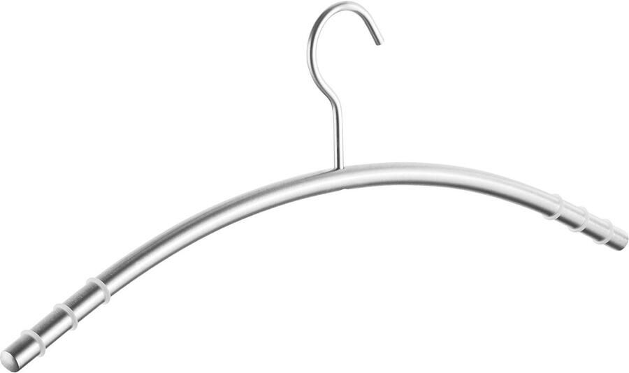 Sotech Design Kledinghanger RVS SS201 met Antislipringen (Haak 360 graden draaibaar Massieve ronde buis Ø 12 mm x 433 mm Geborsteld) Blousehanger voor garderobekasten en garderobes