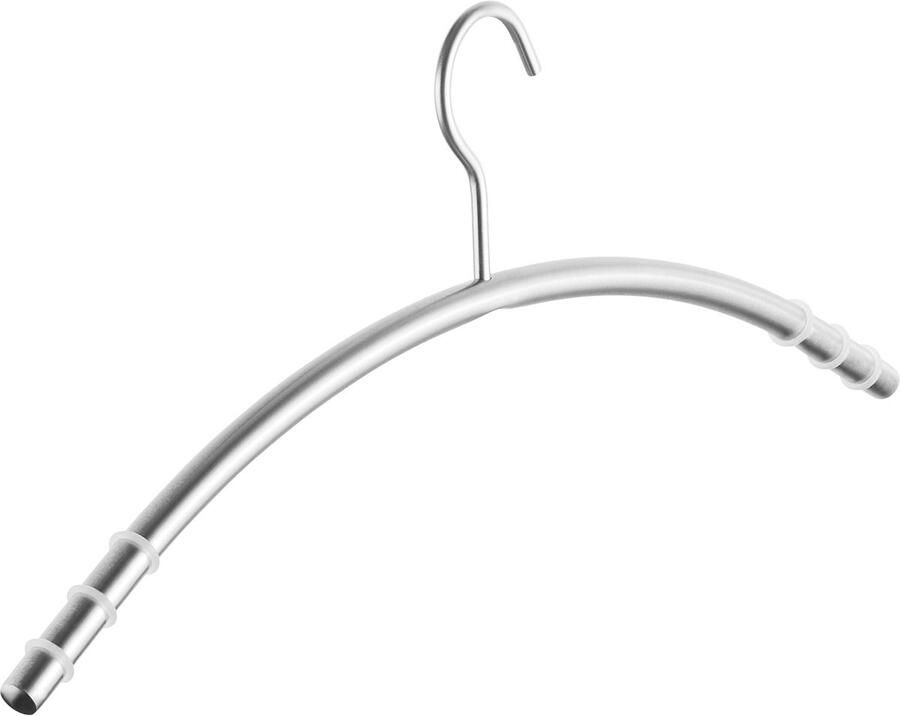 Sotech Design Kledinghanger RVS SS201 met Antislipringen (Haak 360 graden draaibaar Ronde buis Ø 12 mm x 433 mm Geborsteld) Kledinghanger voor garderobekasten en garderobes