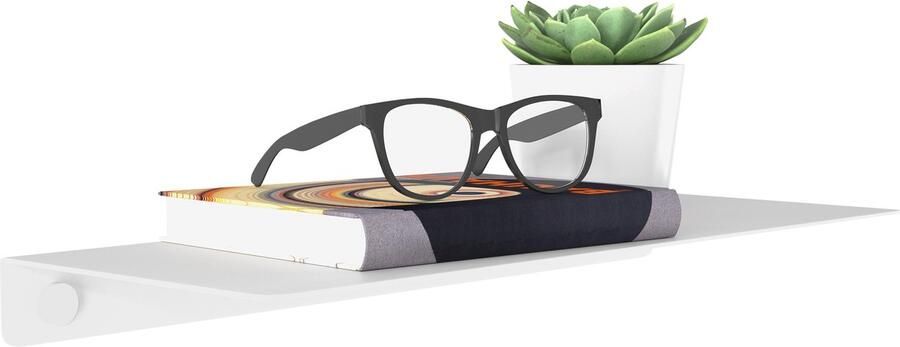 Sotech design wandplank HOVER-III 350 x 130 x 30 mm wit wandhangend planchet incl. bevestigingsset voor badkamer keuken of woonkamer