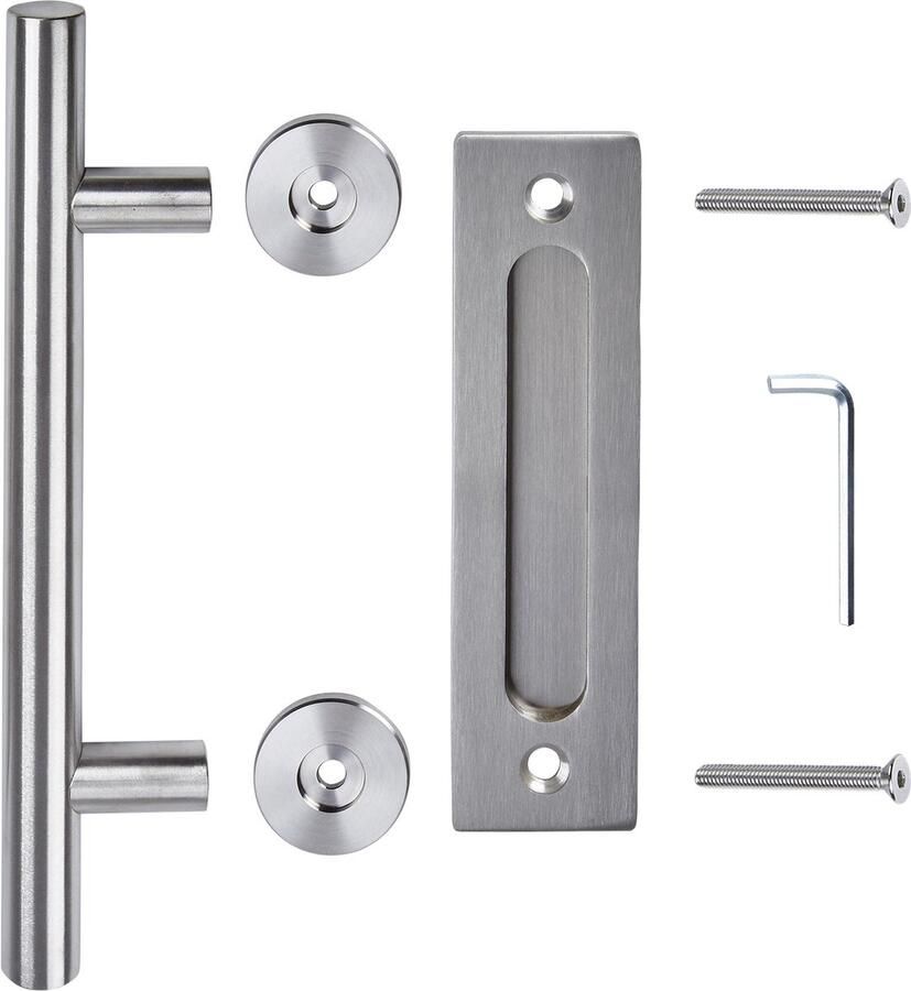 Sotech Deurgreep DUO voor schuifdeuren aan weerzij geborsteld Roestvrij staal