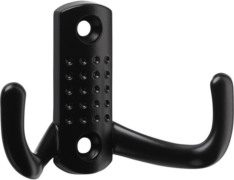 Sotech Garderobehaak JASMIN zwart 47 5 x 70 x 25 mm BA 32 mm met 2 haken Kledinghaak Jashaak Kledinghanger Garderobe Handdoekhouder van SO-TECH