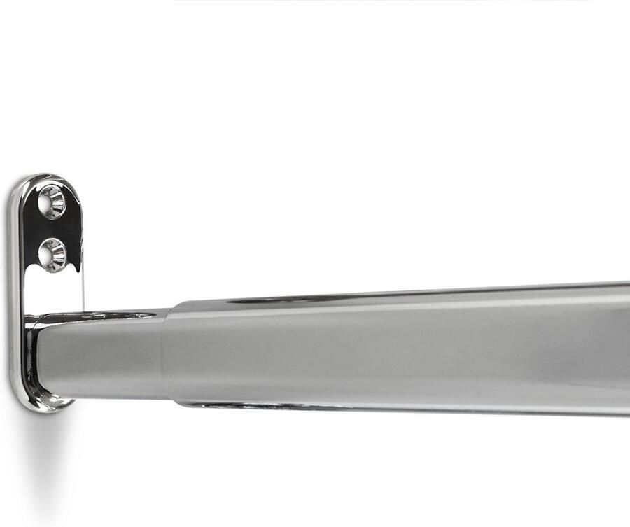 Sotech Garderobestang verstelbaar ovaal 22 x 15 mm L: 900 1100 mm Chrome gepolijst incl. roedesteun