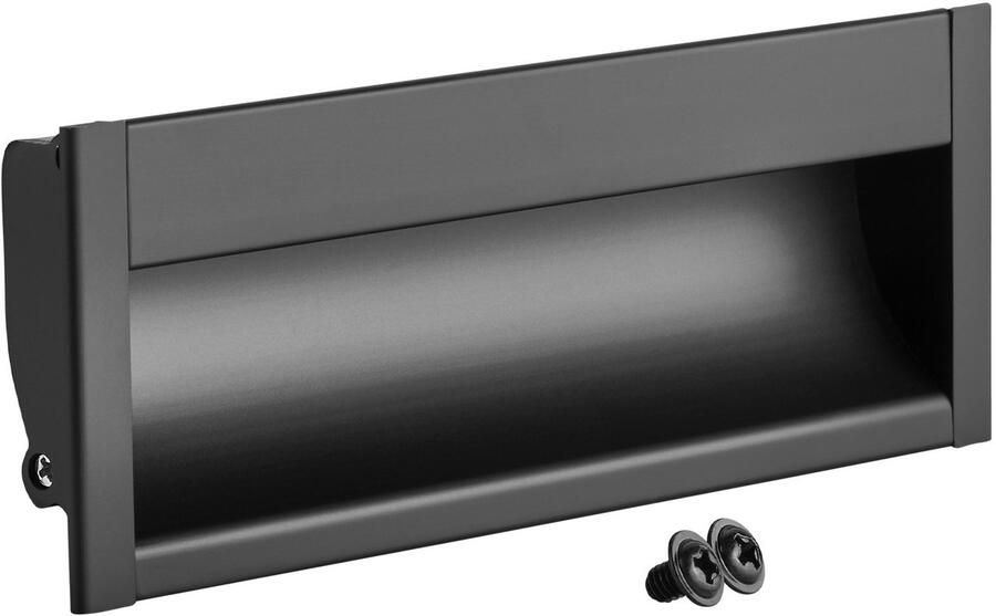 Sotech greep voor verzonken meubels EL-12 130 x 47 5 mm Boorgatafstand (BA) 96 mm Zwart mat aluminium komgreep Meubelgreep voor verzonken meubels