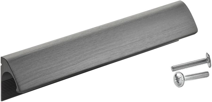 Sotech Greeplijst Blackline ELEGANCE aluminium BA 128 mm zwart mat geanodiseerd L: 148 mm Meubelgreep dekt oude boorgaten af