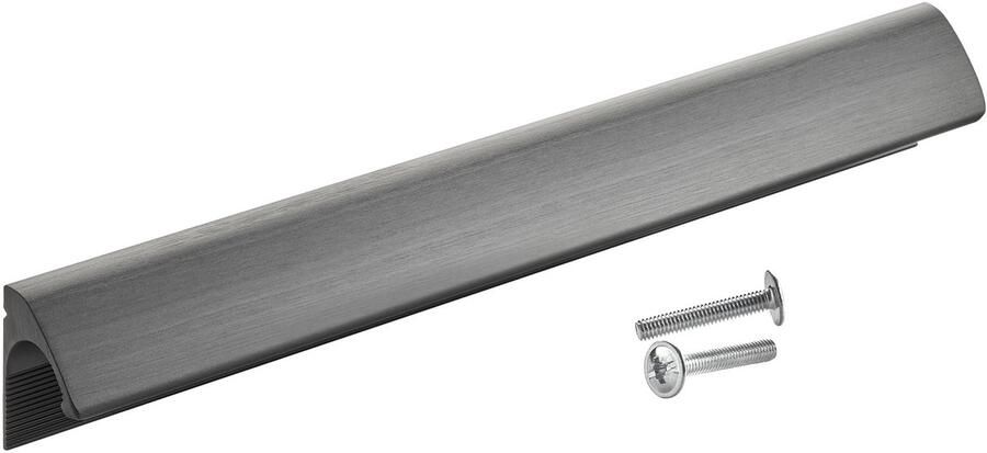 Sotech greeplijst Blackline ELEGANCE aluminium BA 192 mm zwart mat geanodiseerd L: 212 mm Ladenkastgreep dekt oude boorgaten af