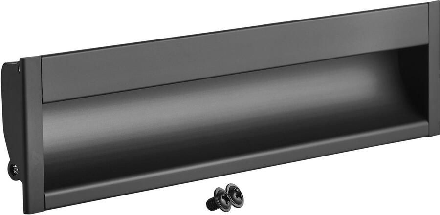 Sotech handgreep inbouw EL-12 194 x 47 5 mm boorgatafstand (BA) 160 mm zwart mat aluminium schaalgreep Meubelgreep inbouw