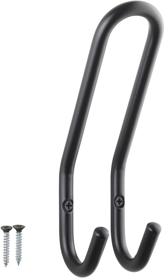 Sotech jashaak FARA 192 x 51 mm staal zwarte jashaak wandkapstok jashaak hanger