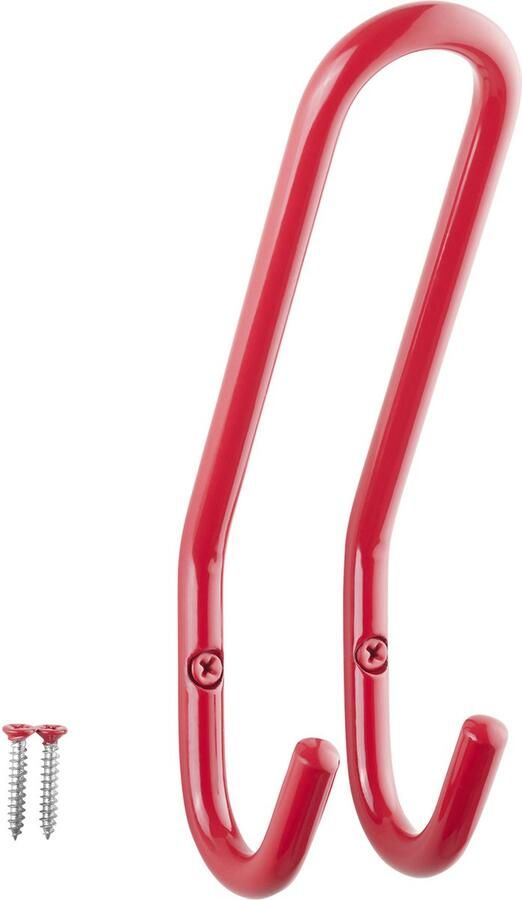 Sotech jashaak FARA 192 x 51 mm stalen rode jashaak wandkapstok jashaak hanger