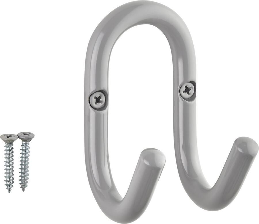 Sotech jashaak FARA 88 x 51 mm staal grijze jashaak wandkapstok jashaak hanger