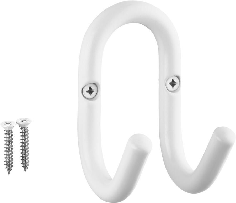 Sotech jashaak FARA 88 x 51 mm staal witte jashaak wandkapstok jashaak hanger