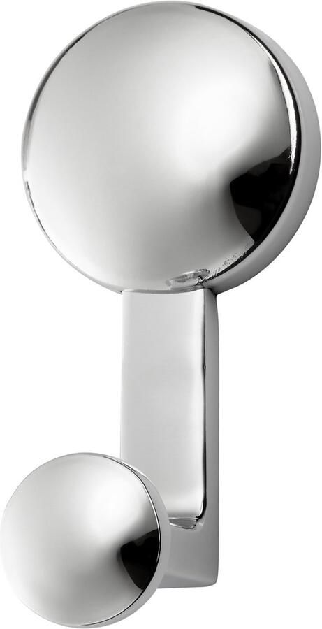 Sotech Kapstokhaak GRIO Hoogte: 96 x Breedte: 45 mm Gepolijst chroom moderne kapstokhaak van gegoten zink stabiele wandhaak ook voor handtassen