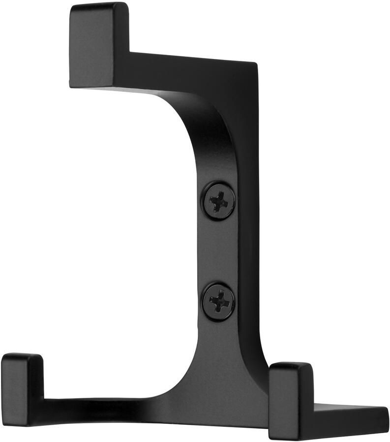 Sotech Kapstokhaak QUADRATO Hoogte: 81 x Breedte: 70 mm mat zwart moderne kapstokhaak van gegoten zink stabiele wandhaak zelfs voor zware handdoeken