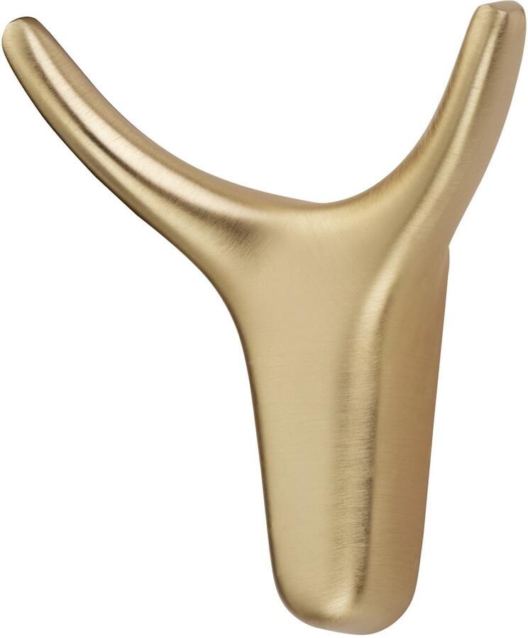 Sotech Kapstokhaak TORO Hoogte: 66 x Breedte: 60 mm Geborsteld goud kapstokhaak modern van gegoten zink stabiele wandhaak ook voor jassen