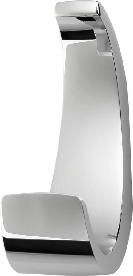 Sotech Kapstokhaak VETRINO Hoogte: 69 x Breedte: 24 mm Gepolijst chroom moderne kapstokhaak van gegoten zink stabiele wandhaak ook voor handtassen