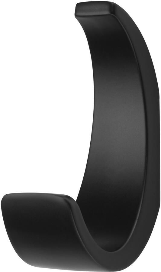 Sotech Kapstokhaak VETRINO Hoogte: 69 x Breedte: 24 mm mat zwart moderne kapstokhaak van gegoten zink stabiele wandhaak zelfs voor zware handdoeken