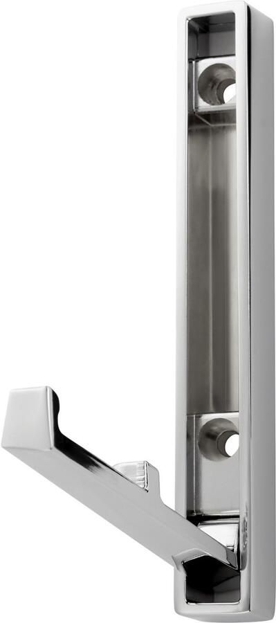 Sotech Klaphaak VALVOLE Hoogte: 120 x Breedte: 16 mm Gepolijst chroom moderne kapstokhaak van gegoten zink ruimtebesparende kapstok ideaal voor caravans