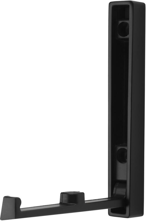 Sotech Klaphaak VALVOLE Hoogte: 120 x Breedte: 16 mm mat zwart kapstok modern gemaakt van gegoten zink ruimtebesparende kapstok ideaal voor caravans