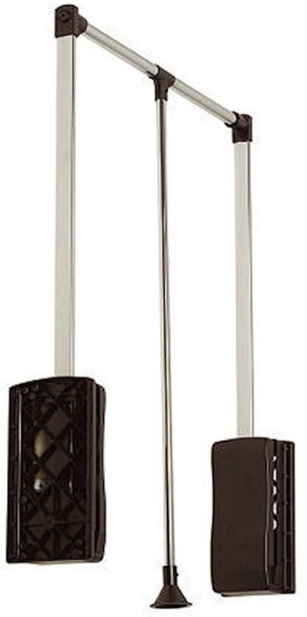 Sotech kledinglift zwart staal verchroomd voor kastbreedtes 645 910 mm verstelbaar (beslag zonder kast!)