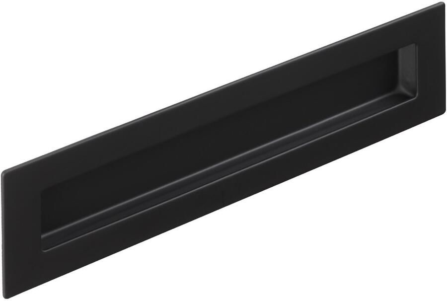 Sotech Komgreep EL-11 200 x 50 mm zwart mat (dubbel gepoedercoat) Inlaatgreep van echt roestvrij staal Meubelgreep voor nis