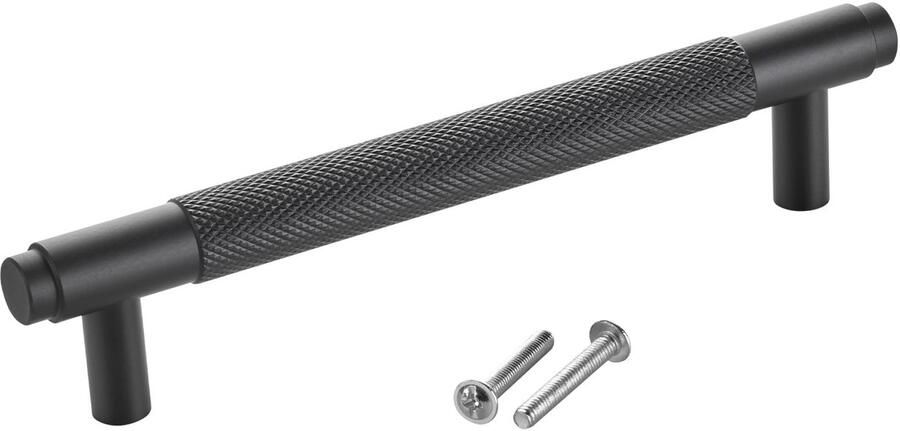 Sotech meubelgreep BLACKLINE VIII BA 128 mm mat zwart (lengte 160 mm diameter 14 mm hoogte 35 mm) ladegreep van aluminium