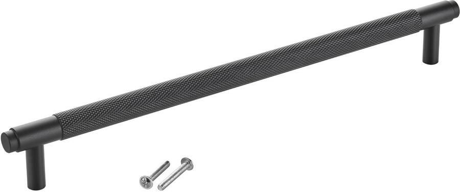 Sotech meubelgreep BLACKLINE VIII BA 256 mm mat zwart (lengte 288 mm diameter 14 mm hoogte 35 mm) kastdeurgreep van aluminium