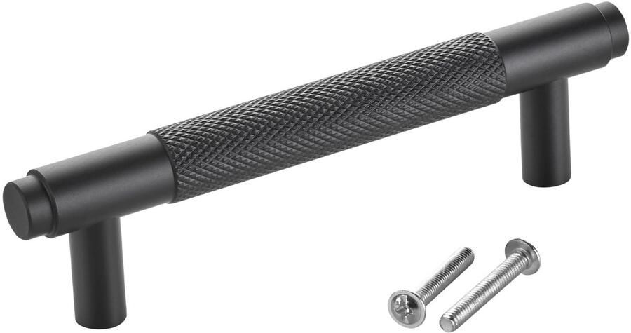 Sotech meubelgreep BLACKLINE VIII BA 96 mm mat zwart (lengte 128 mm diameter 14 mm hoogte 35 mm) ladegreep van aluminium