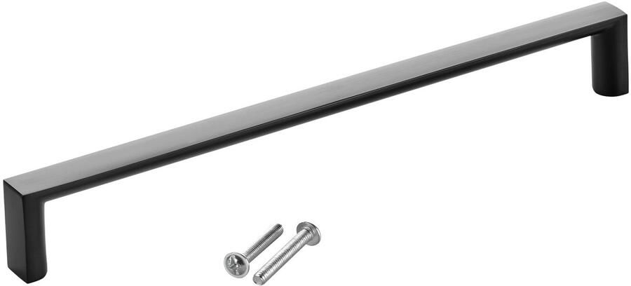 Sotech meubelgreep BLACKLINE XI BA 192 mm mat zwart (lengte 199 mm breedte 12 mm hoogte 27 mm) vitrinegreep van aluminium