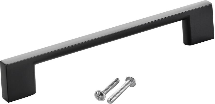 Sotech meubelgreep BLACKLINE XII BA 128 mm zwart mat aluminium (lengte 155 mm breedte 9 mm hoogte 28 mm) ladegreep vitrinekastgreep