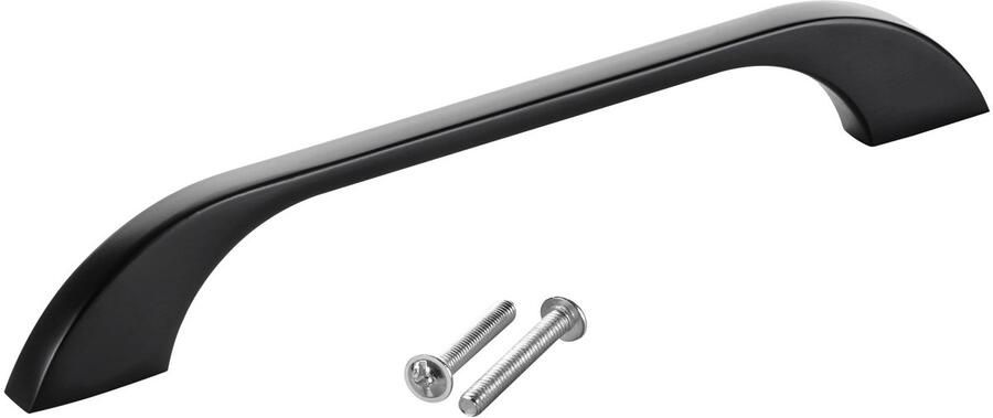 Sotech meubelgreep BLACKLINE XIII BA 128 mm mat zwart (lengte 167 mm breedte 10 mm hoogte 25 mm) aluminium ladegreep vitrinekastgreep