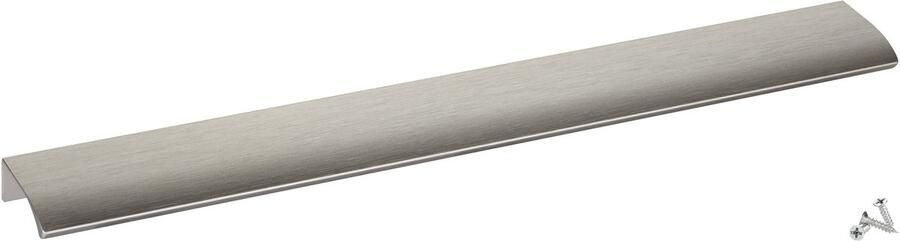 Sotech 5 stuks meubelgrepen Blanket Alex look geborsteld roestvrij staal 350 mm greeplijsten voor montage aan de binnenzijde van het front incl. bevestigingsschroeven